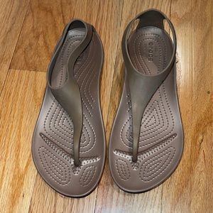Crocs Serena Flip Flops (Bronze)